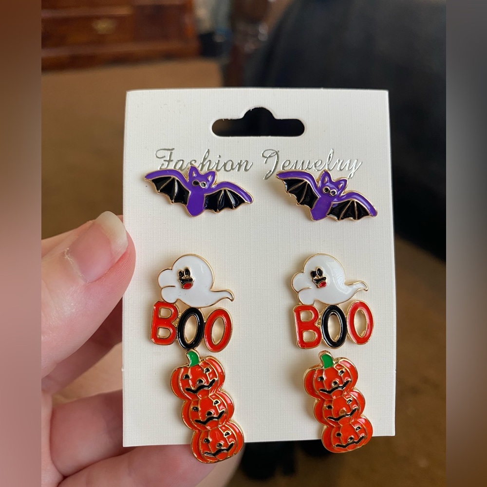 3 Pair Halloween Earrings